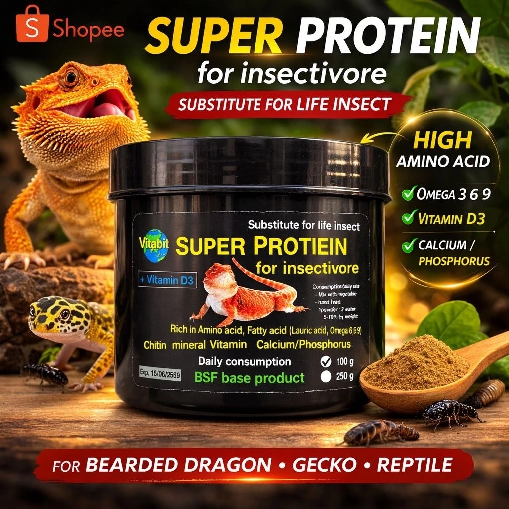 Vitabit Super Protein for Insectivore Bột đạm thay thế côn trùng sống