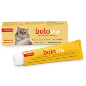 Gel tiêu búi lông cho mèo Candioli Bolovia (tuýp 50g), một dòng thức ăn bổ sung cao cấp được nhập khẩu từ Ý,