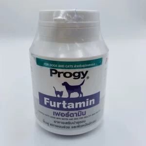 Viên uống dưỡng lông và da Progy Furtamin, một dòng thực phẩm chức năng bổ sung cao cấp nhập khẩu từ Thái Lan, dùng được cho cả chó và mèo ở mọi lứa tuổi.