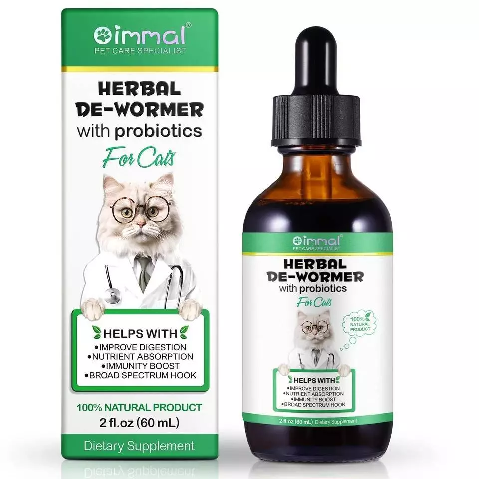 Oimmal Herbal De-Wormer – Siro Tẩy Giun Thảo Dược Và Men Vi Sinh Cho Mèo