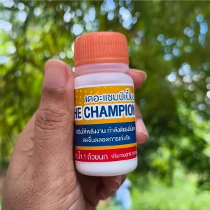 Bột Fructomin The Champion (ผงฟรุกโตมิน เดอะแชมป์เปี้ยน), một dòng thực phẩm bổ sung tăng lực cao cấp dành riêng cho chim chào mào (chim nghệ nhân thi đấu) và các loạiสัตว์ปีก (loài gia cầm/chim cảnh).